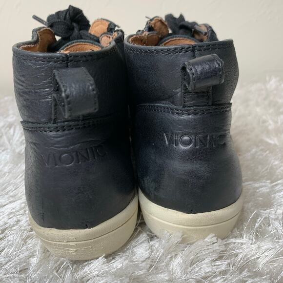 Vionic Black Leather Ankle Boots Shoe Shawna Sz 9 - Picture 6 of 9